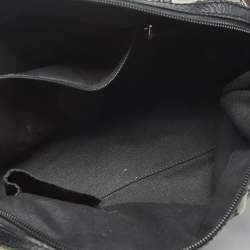 Pre Owned حقيبة غوتشي بوسطن جلد وكانفاس GG سوداء
