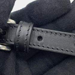 Pre Owned Gucci Petit GG Mini Black Leather Shoulder Bag