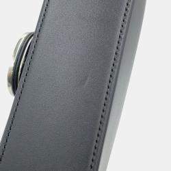 Pre Owned Gucci Petit GG Mini Black Leather Shoulder Bag