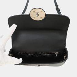 Pre Owned Gucci Petit GG Mini Black Leather Shoulder Bag