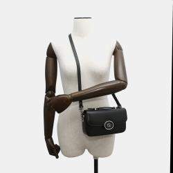 Pre Owned Gucci Petit GG Mini Black Leather Shoulder Bag