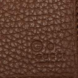 Pre Owned Gucci Brown Leather French Wallet
