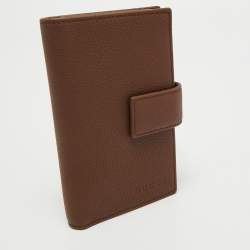 Pre Owned Gucci Brown Leather French Wallet