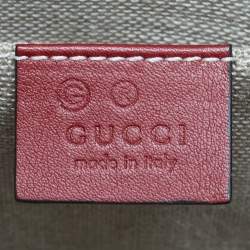 Pre Owned Gucci Red Microguccissima Leather Medium Emily Chain Shoulder Bag
