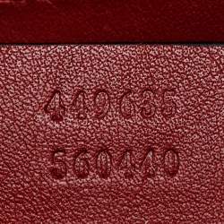 Pre Owned Gucci Red Microguccissima Leather Medium Emily Chain Shoulder Bag