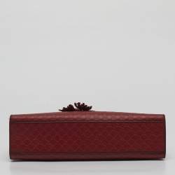 Pre Owned Gucci Red Microguccissima Leather Medium Emily Chain Shoulder Bag