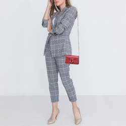 Pre Owned Gucci Red Leather Mini Dionysus Chain Bag