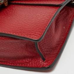 Pre Owned Gucci Red Leather Mini Dionysus Chain Bag