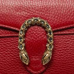 Pre Owned Gucci Red Leather Mini Dionysus Chain Bag