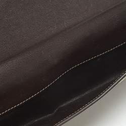 Pre Owned Gucci Beige/Brown GG Canvas Lovely Heart Continental Wallet