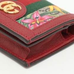 Pre Owned Gucci Multicolor Coated Canvas and Leather Ophidia Card Case