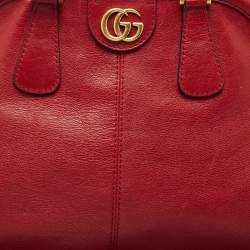 Pre Owned Gucci Red Leather Large Re(Belle) Satchel