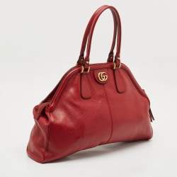 Pre Owned Gucci Red Leather Large Re(Belle) Satchel