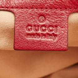 Pre Owned Gucci Red Leather Large Re(Belle) Satchel