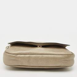 Pre Owned Gucci Beige Leather Soho Flap Chain Shoulder Bag