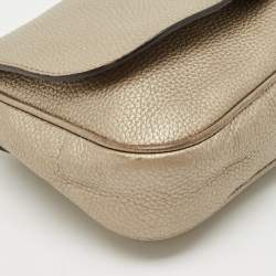 Pre Owned Gucci Beige Leather Soho Flap Chain Shoulder Bag