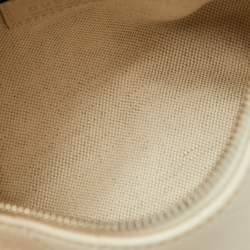 Pre Owned Gucci White Diagonal Quilted Leather Mini Blondie Bag