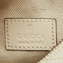 Pre Owned Gucci White Diagonal Quilted Leather Mini Blondie Bag