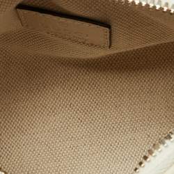 Pre Owned Gucci White Diagonal Quilted Leather Mini Blondie Bag