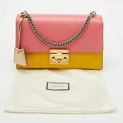 Pre Owned Gucci Multicolor Leather Medium Padlock Shoulder Bag