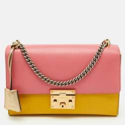 Pre Owned Gucci Multicolor Leather Medium Padlock Shoulder Bag