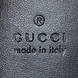 Pre Owned Gucci Black Matelassé Leather Mini GG Marmont Top Handle Bag