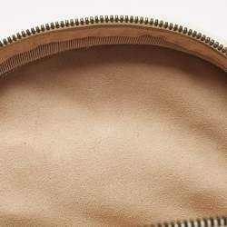 Pre Owned Gucci Off White Matelassé Leather GG Marmont Vanity Case Backpack