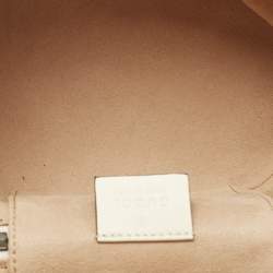 Pre Owned Gucci Off White Matelassé Leather GG Marmont Vanity Case Backpack