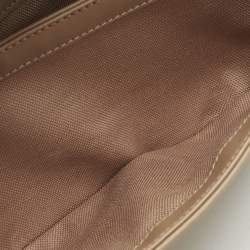 Pre Owned Gucci Beige Matelassé Leather Small GG Marmont Shoulder Bag