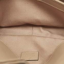 Pre Owned Gucci Beige Matelassé Leather Small GG Marmont Shoulder Bag