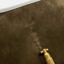 Pre Owned Gucci Jackie Vintage Brown Suede Leather Shoulder Bag