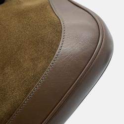 Pre Owned Gucci Jackie Vintage Brown Suede Leather Shoulder Bag