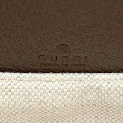 Pre Owned Gucci Bamboo 1947 Mini Beige Brown Jumbo GG Canvas Leather 2-Way Handbag