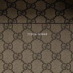 مملوكة مسبقًا حقيبة يد توتس غوتشي قماش بني أبيض كبيرة مع شعار