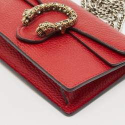 مملوكة مسبقًا Gucci Dark Red Leather Dionysus Mini Crossbody Bag