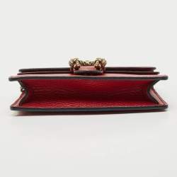 مملوكة مسبقًا Gucci Dark Red Leather Dionysus Mini Crossbody Bag