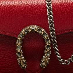 مملوكة مسبقًا Gucci Dark Red Leather Dionysus Mini Crossbody Bag