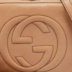 Pre Owned Gucci Brown Leather Small Soho Disco Shoulder Bag