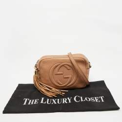 Pre Owned Gucci Brown Leather Small Soho Disco Shoulder Bag