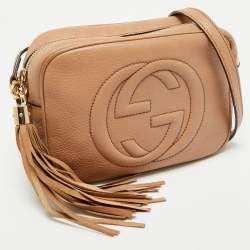 Pre Owned Gucci Brown Leather Small Soho Disco Shoulder Bag