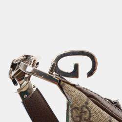 Pre Owned Gucci Attache Medium Brown GG Supreme Canvas Shoulder Bag