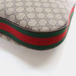 Pre Owned Gucci Attache Medium Brown GG Supreme Canvas Shoulder Bag