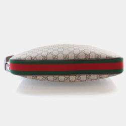 Pre Owned Gucci Attache Medium Brown GG Supreme Canvas Shoulder Bag