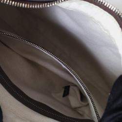 Pre Owned Gucci Attache Medium Brown GG Supreme Canvas Shoulder Bag