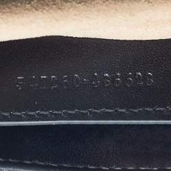 Pre Owned Gucci Black Matelasse Leather Mini GG Marmont Top Handle Bag