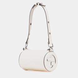 Pre Owned Gucci White Mini Leather Blondie Shoulder Bag