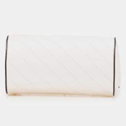 Pre Owned Gucci White Mini Leather Blondie Shoulder Bag