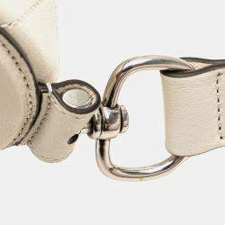 Pre Owned Gucci White Mini Leather Blondie Shoulder Bag