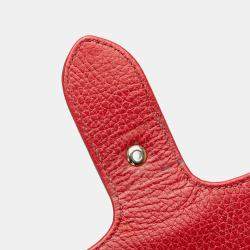 Pre Owned Gucci Red Medium Dollar Calfskin Interlocking G Crossbody