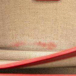 Pre Owned Gucci Red Medium Dollar Calfskin Interlocking G Crossbody